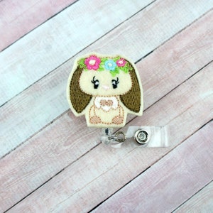 Bunny Badge Reel - Easter Badge Reel - Bunny Badge Holder - Nurse Badge Reel - Intrekbare Badge - Badge Pull - Nurse Gifts - RN Gift