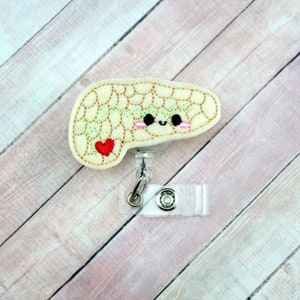 Pancreas Badge Reel - Endocrineolgy Badge Reel - Surgeon Badge Reel - Feltie Badge Reel- Retractable ID Badge Holder - Badge Pull
