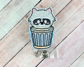 Trash Panda Badge Reel, Funny ID Holder, Retractable ID Badge Clip, Lanyard, Nurse Gifts, Hospital Badge, Interchangeable