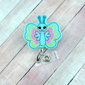 Butterfly Badge Reel, Retractable ID Badge Holder, Nurse Badge Reel, Badge Buddy, Spring Badge Reel, Interchangeable Badge, Summer ID Badge