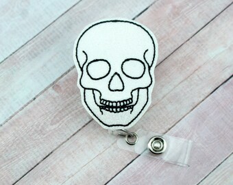 Skull Badge Reel, XRay Badge Reel, Nurse Badge Holder, Retractable ID Badge Holder, Badge Clip, Teacher Lanyard, Nurse Gift