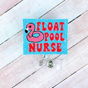 Float Pool Krankenschwester Ausweisrolle, Krankenschwester Ausweishalter, Medizinischer Ausweis, einziehbares Abzeichen, Mitarbeiter Geschenk, Krankenschwester Schlüsselband, Ausweis Buddy