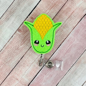 Corn Badge Reel, ID Reel for Nurse, Retractable Badge, Nutritionist Badge Clip, Nurse Gift, Nurse ID Badge, Teacher Lanyard, Dietitian Gift