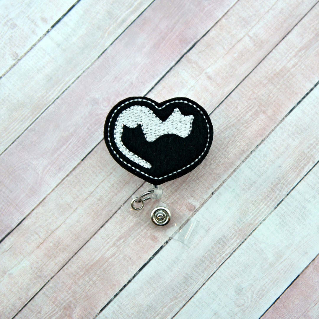Cat Badge Reel- Animal Badge Clip Kitty Badge Reel Retractable