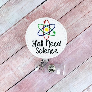 Science Badge Reel, Scientist Badge Holder, Lab Tech Badge Holder, Retractable ID Badge, Lab Tech Badge Reel, Teacher Appreciation, Nurse