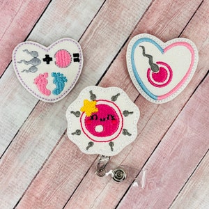 Fertility Badge Reel, Nurse ID Badge Holder, Medical Badge, Medical Assistant, OBGYN Badge Reel, Labor and Delivery, Fertility Doctor Gift