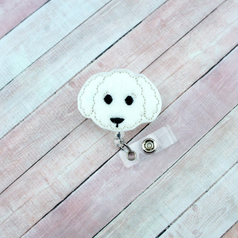 Poodle Badge Reel Lab Badge Reel Animal Badge Reel Vet Etsy