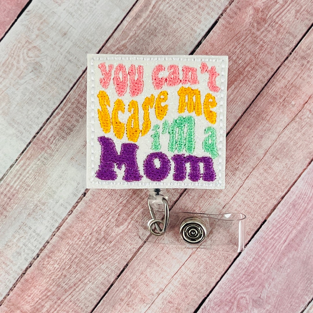 Mom Badge Reel, Funny ID Badge Holder, Teacher Lanyard, Nurse Badge Reel, Retractable Name Badge