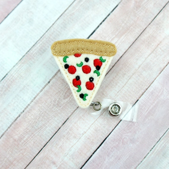 Pizza Badge Reel Badge Reel Cute Badge Clip Retractable ID Badge