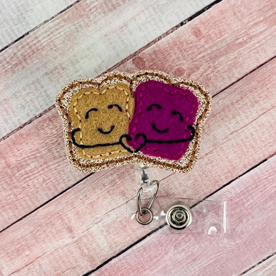 Peanut Butter and Jelly Badge Reel, Bestie Badge Reel, Friends ID