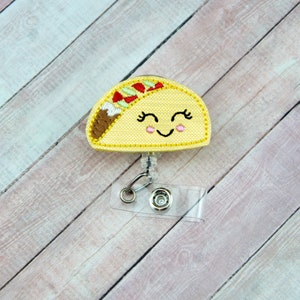 Taco Badge Reel, Nurse Badge Reel, Retractable ID Badge Holder, Nursing Lanyard, Gifts for Nurses, Teacher Lanyard, Badge Buddy, Badge Clip