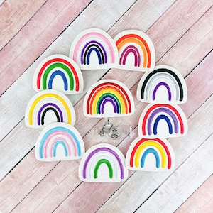 Bobine de badge Fierté, Badge arc-en-ciel, Bobine de badge LGBTQ+, Badge d'identification, Bobine de badge de sensibilisation, Clip pour badge, Porte-carte d'identité, Lanière, Bobine de badge d'infirmière