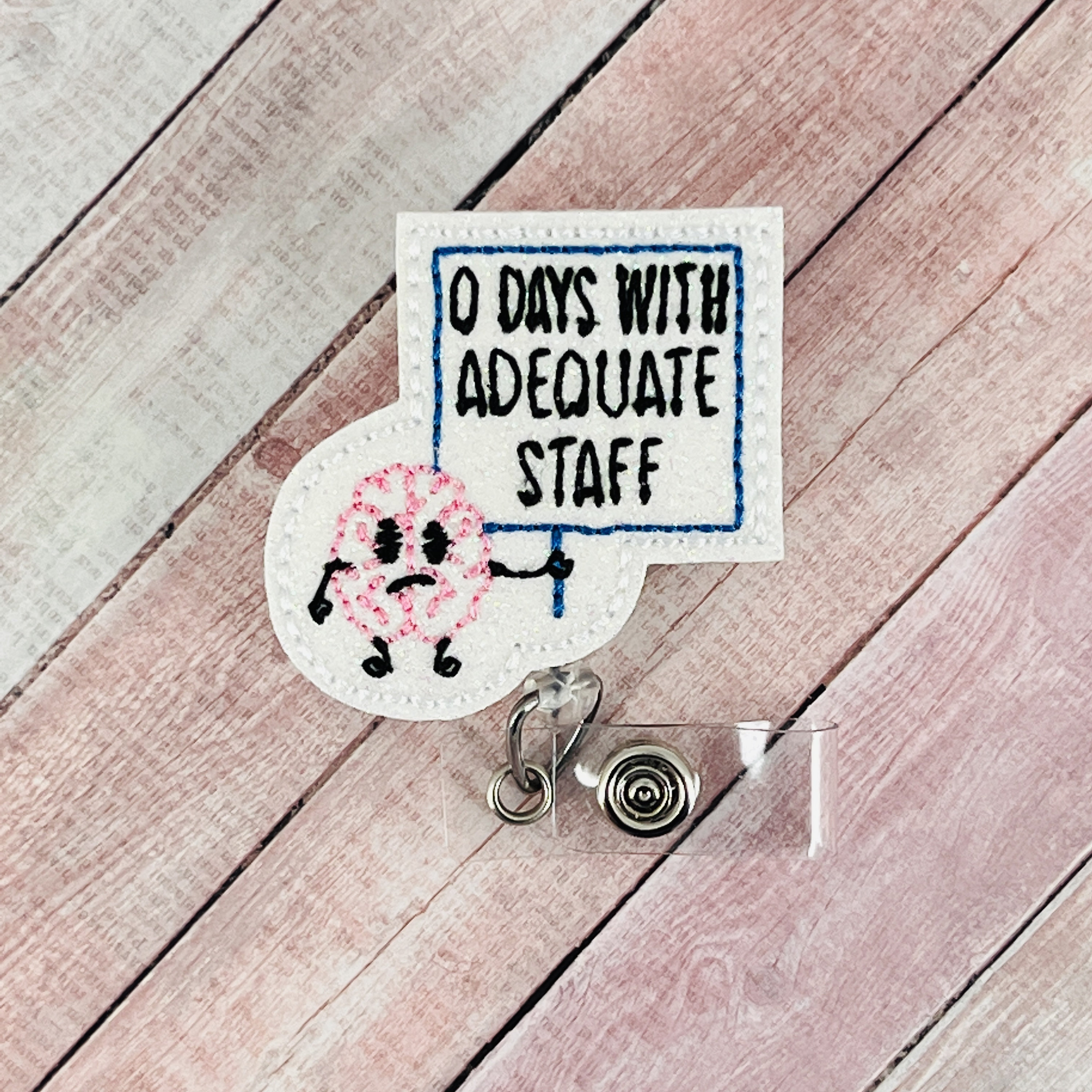 Funny Brain Badge Reel, Nurse Badge Reel, Retractable ID Holder, Teacher Lanyard, MRI Safe Badge Buddy, Coworker Gifts, Nursing Badge Clip