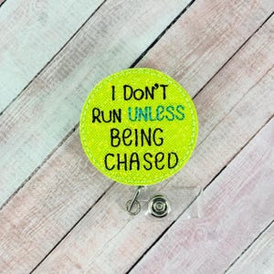 I Don&#39;t Run Badge Reel, Funny Nurse Badge Holder, Lanyard, Retractable ID Badge, Funny Badge Reel, Interchangeable Badge Topper