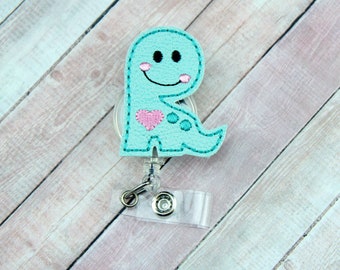 Dinosaur Badge Reel -  Badge Reel - Badge Holder - Retractable Badge - Badge Pull - Lanyard - Badge Holder - Valentine's  Day   Badge Reel