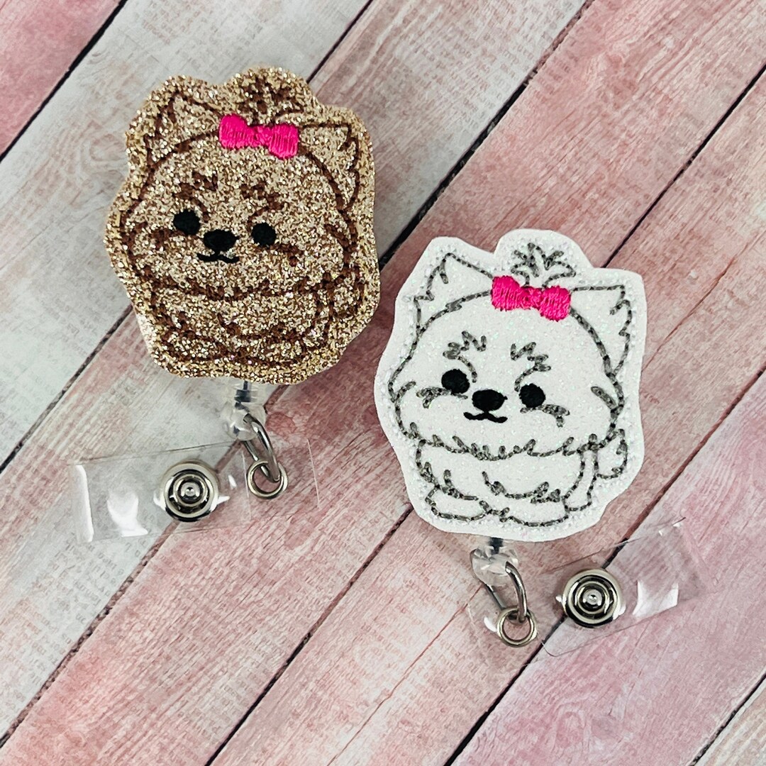 Husky Retractable Badge Reel Puppy D Badge Holder Dog - Etsy
