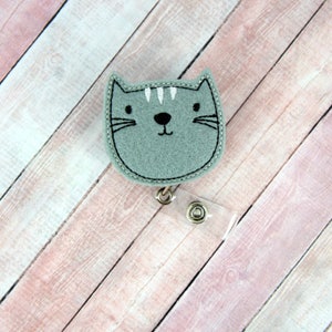 Cat Badge Reel, Kitty Badge Holder, Nurse ID Badge, Teacher Lanyard, Retractable Badge Reel, Badge Buddy, Pediatric Nurse Badge, Peds Badge