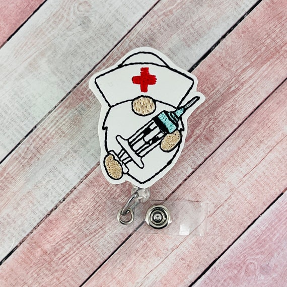 Nurse Syringe Badge Reel, Gnome Badge Reel, Nurse Graduation Gift, Cute  Badge Reel, Medical ID Holder, Cute Badge Reel, Hospital Badge Clip 