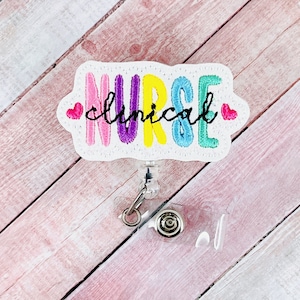 Clinical Nurse Badge Reel, CNL Badge Holder, CNS Badge Reel, Nurse Badge Reel, Nursing Badge Clip, CNP Badge Reel, Hospital Badge Clip