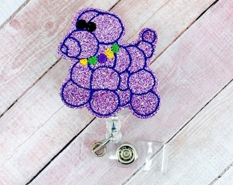 Mardi Gras Badge Dog Badge Reel, Mardi Gras Badge Reel, Mardi Gras Gifts, Nurse Badge Reel, Mardi Gras Lanyard, Badge Buddy, Badge Holder