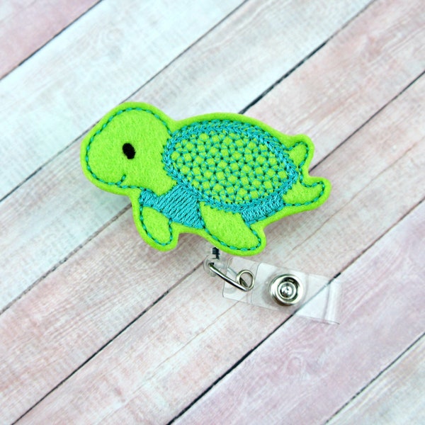 Turtle Badge Reel - Badge Holder - Badge Reel - Lanyard - Turtle Badge Holder