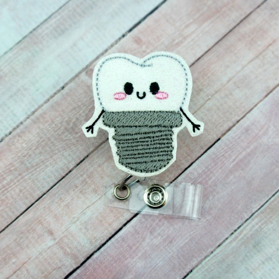 Buy Tooth Implant Badge Reel Dentist Gift Tooth Badge Reel Tooth Badge  Holder Badge Pull Tooth Badge Lanyard badge Holder Online in India 