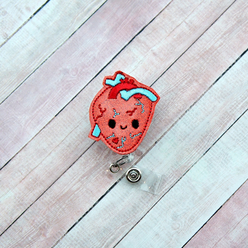 Glitter Heart Badge Reel Medical Badge Reel Badge Reel Etsy