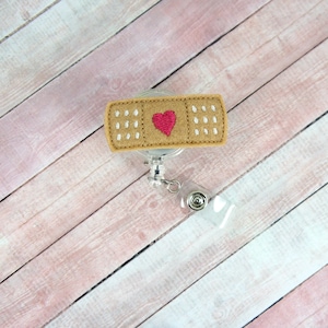 Bandage Badge Reel - Nurse Badge Reel - Nurse Gift - Feltie Badge Reel - Awareness Badge Clip - Retractable ID Badge Holder - Badge Pull.