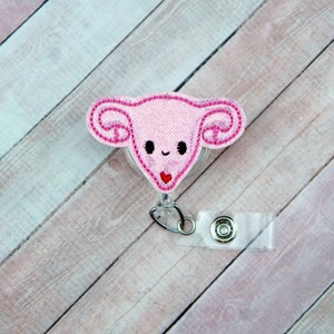 Fertility Badge Reel - OBGYN- Labor and Delivery- Feltie Badge Reel- Retractable ID Badge Holder - Badge Pull