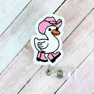 Cowgirl Silly Goose Badge Reel, Funny Badge Holder, Nurse ID Badge, Teacher Lanyard, Retractable Badge Clip, Badge Topper, Coworker Gift