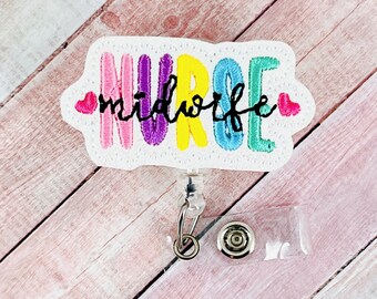 Nurse Midwife Badge Reel, Midwife Gift,
