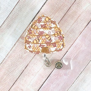Beehive Badge Reel, Bee Badge Reel, Nurse Badge Reel, Spring Badge Holder, Badge Buddy, Badge Topper, Teacher Lanyard, Nurse Gift