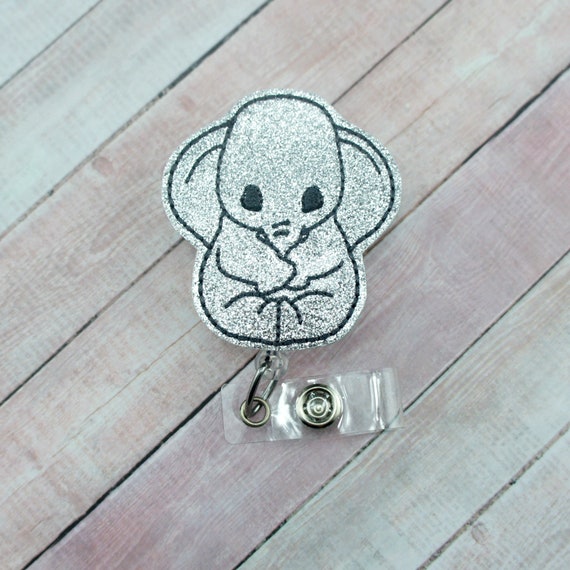 Elephant Badge Reel Baby Elephant Badge Reel Glittery Badge Reel Cute Badge  Clip Retractable Badge Holder Badge Pull Lanyard 