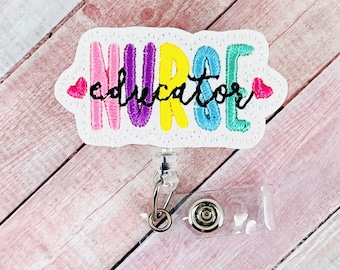 Nurse Educator Badge Reel, Preceptor Badge Reel, Employee Badge Holder, Retractable Badge, ID Badge Reel, Hospital Badge Reel, Badge Buddy
