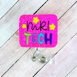 MRI Tech Badge Reel, Radiology Badge Reel, MRI Safe Badge Holder, MRI Tech Gift, Retractable Badge Reel, Nurse Badge Buddy