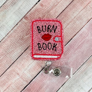 Mean Book Badge Reel, Nurse Badge, Coworker Gift, Nurse Badge Reel, Teacher Lanyard, Retractable ID Badge, Funny Badge Reel, ICU Nurse Badge