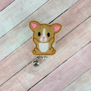 Corgi Badge Reel, Retractable ID Badge Holder, Nurse Badge Reel, Dog Badge Reel, Nurse Badge Buddy, Teacher Lanyard, Puppy Badge Holder