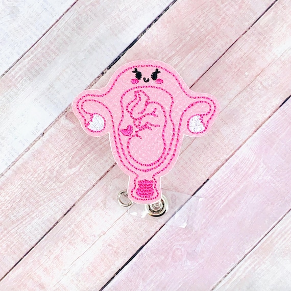 Uterus Badge Reel, Labor and Delivery Badge Reel, OBGYN Badge