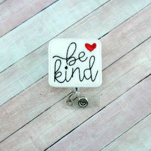 Be Kind Badge Reel - Insignia de autismo - Carrete de insignia - Titular de la tarjeta de identificación - Tirón de la insignia - Cordón