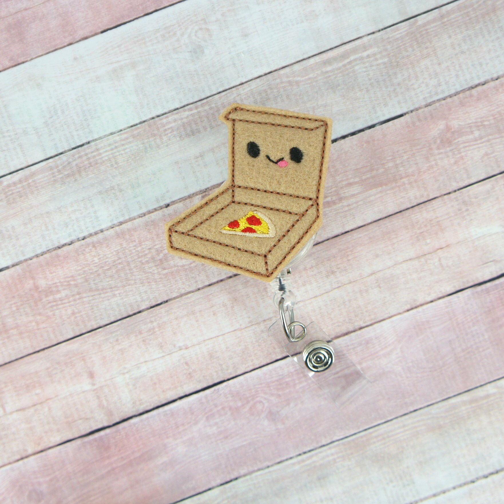 Pizza Box Badge Reel Pizza Badge Halter Abzeichen Reel Etsy