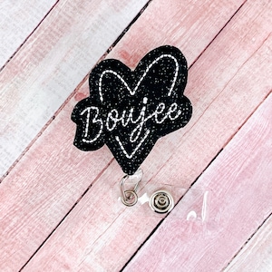 Boujee Badge Reel for Nurses, Funny Retractable ID Badge Holder, Teacher Appreciation Gift Lanyard, Coworker Gift, Lanyard for Teacher