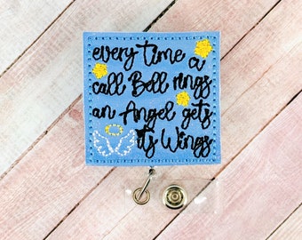 Every Time A Bell Rings Badge Reel, Labor and Delivery Nurse Badge Holder, Neonatal ID Badge Clip, Labor Nurse Badge, NICU Badge Reel