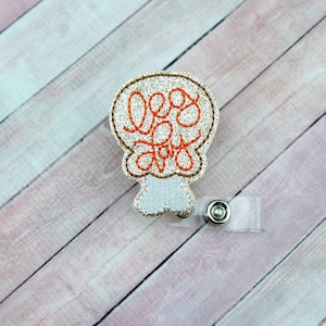 Leg Day Badge Reel - Thanksgiving Badge Reel - Badge Reel -  Turkey Badge Holder - Retractable ID Badge Holder - Badge Pull - Badge Holder