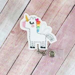Einhorn Fee Ausweisrolle, Einhorn Ausweishalter, Krankenschwester Ausweisclip, einziehbares ID Abzeichen, Ausweis ziehen, Schlüsselband, peds Ausweisrolle