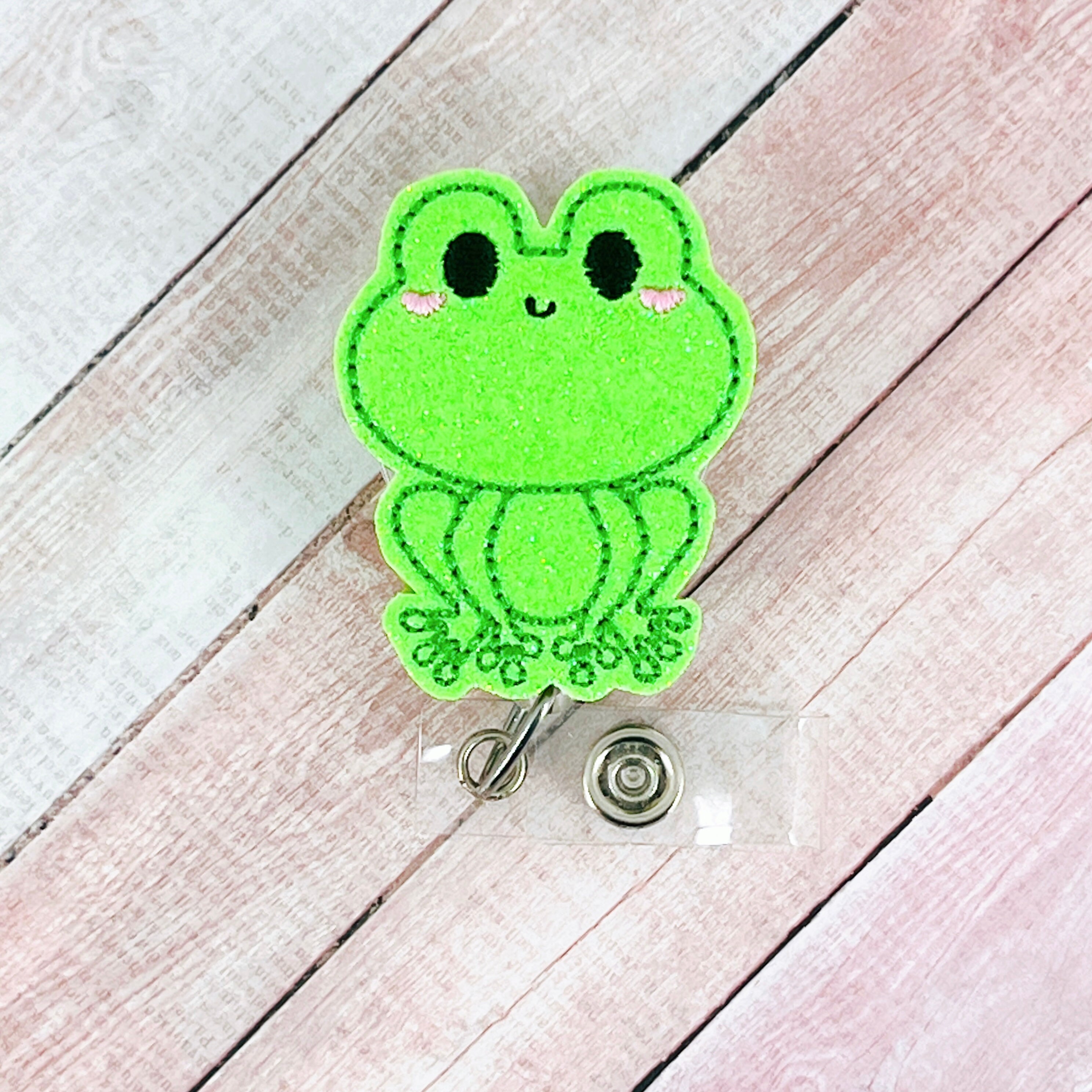 Kawaii Frog Badge Reel, Good Luck ID Badge Reel Holder, Nurse Badge Reel,  Teacher Lanyard, Medical Name Badge, Name Tag Clip, Badge Buddy -   Canada