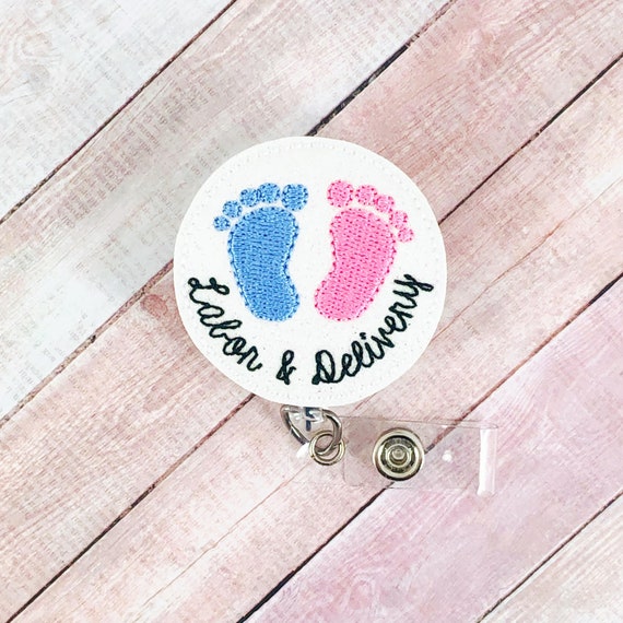 Labor and Delivery Badge Reel, Baby Badge Holder, Lanyard