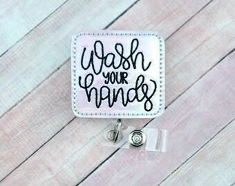 Awareness Badge Reel - Nurse Badge Reel - Badge Reel - Wash Your Hands Badge Reel - Nurse Gifts - Medical Badge Reel - Doctor Gifts