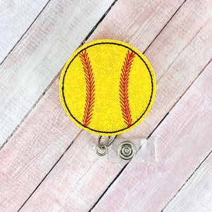 Softball Badge Reel, Nurse Badge Reel, Teacher Lanyard, Coach Lanyard, Retractable ID Badge Holder, Swipe Badge Clip