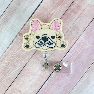 Pug Badge Reel, Dog Badge Holder, Nurse Badge Reel, Retractable ID Badge, Hospital Badge Reel, Teacher Lanyard, Pug Gifts, Medical ID Badge