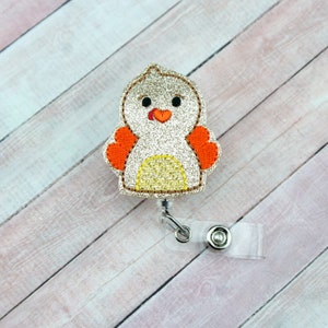 Turkey Badge Reel - Thanksgiving Badge Reel - Badge Reel -  Turkey Badge Holder - Retractable ID Badge Holder - Badge Pull - Badge Holder